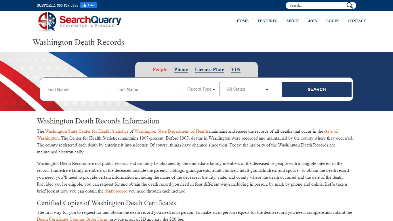 Free Washington Death Records | Enter a Name to View Death ...