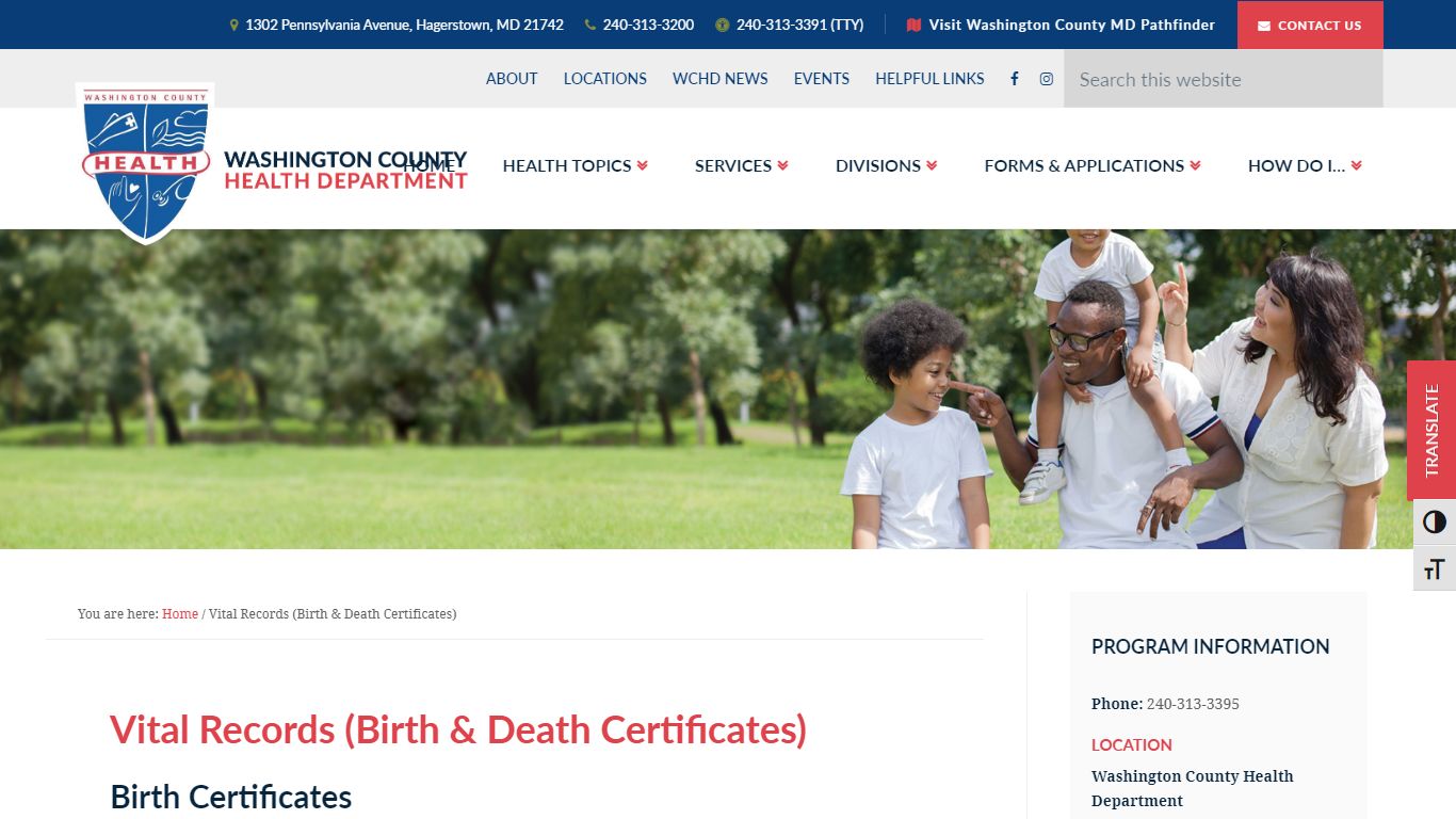 Vital Records (Birth & Death Certificates) - Washington ...